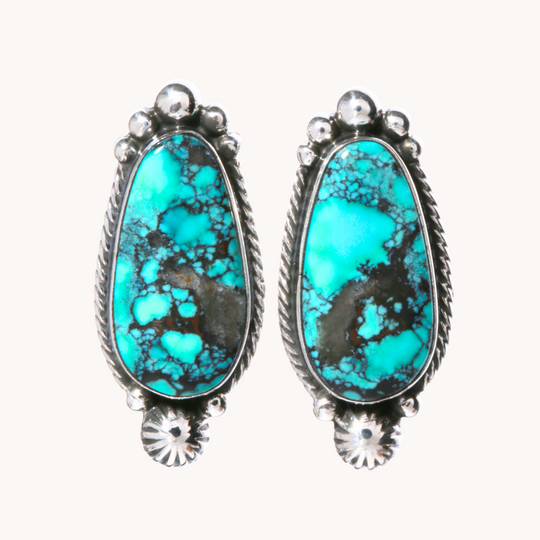 Statement Turquoise Post Earrings