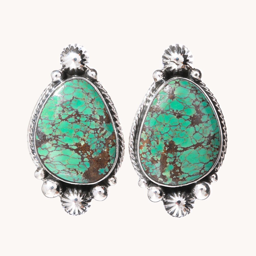 Statement Turquoise Post Earrings