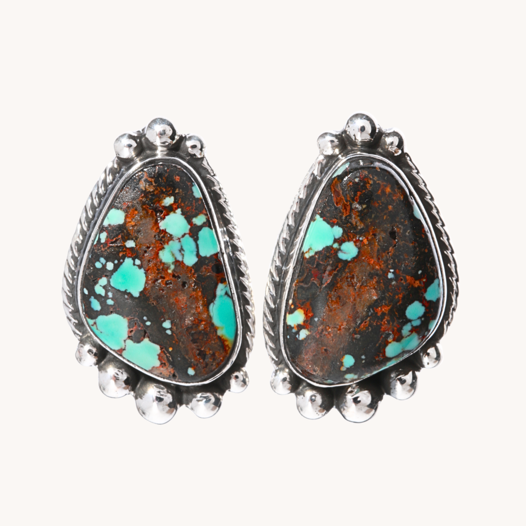 Statement Turquoise Post Earrings
