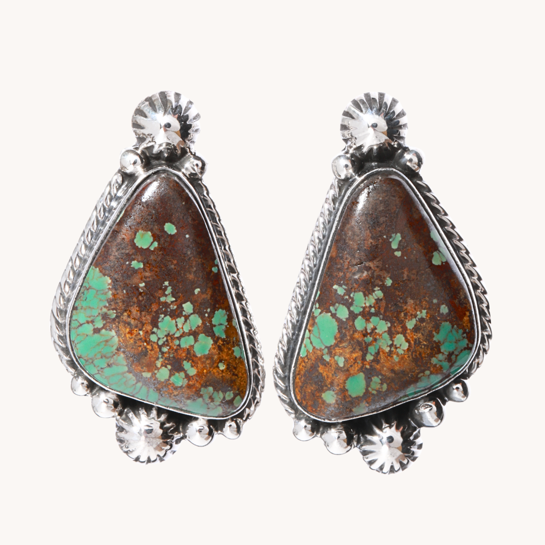 Statement Turquoise Post Earrings