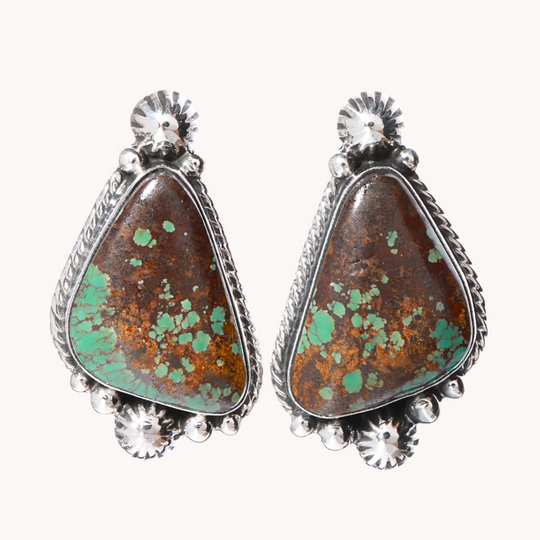 Statement Turquoise Post Earrings