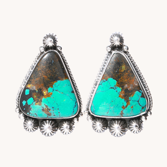 Statement Turquoise Post Earrings