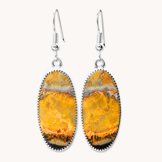 Bumblebee Jasper Dangle Earrings