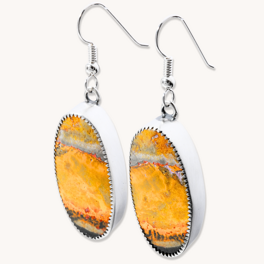 Bumblebee Jasper Dangle Earrings