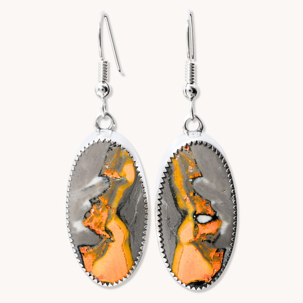 Bumblebee Jasper Dangle Earrings