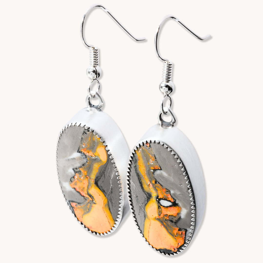 Bumblebee Jasper Dangle Earrings