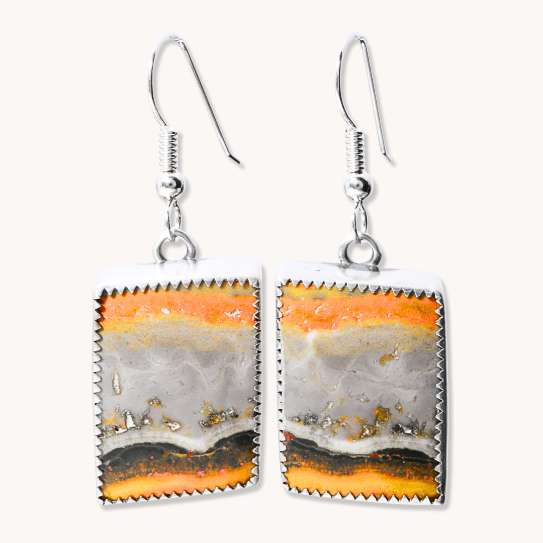 Bumblebee Jasper Dangle Earrings