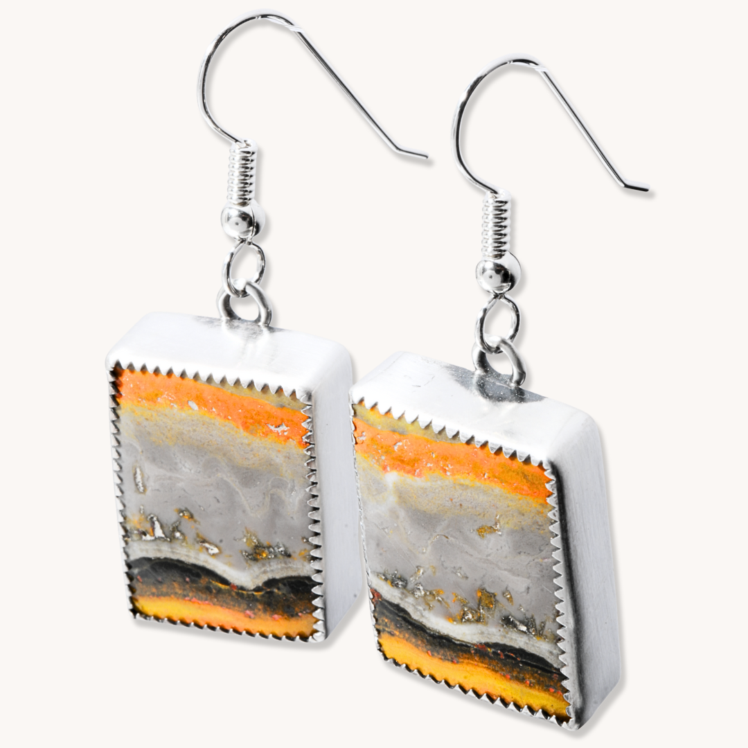 Bumblebee Jasper Dangle Earrings