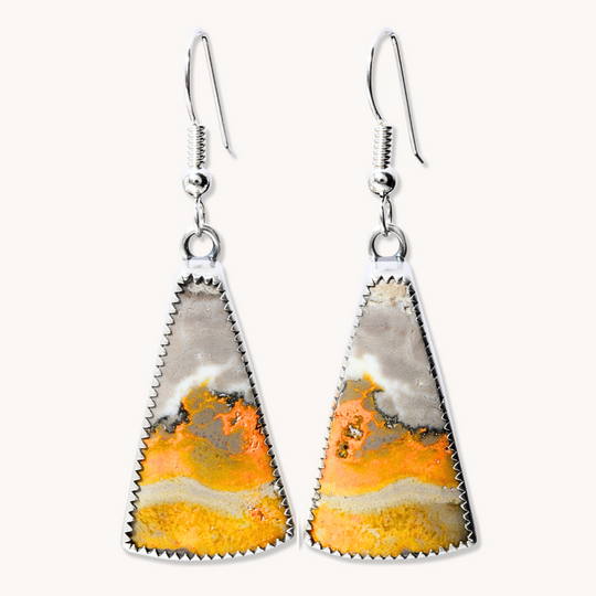 Bumblebee Jasper Dangle Earrings