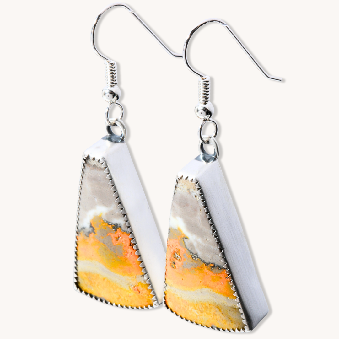 Bumblebee Jasper Dangle Earrings
