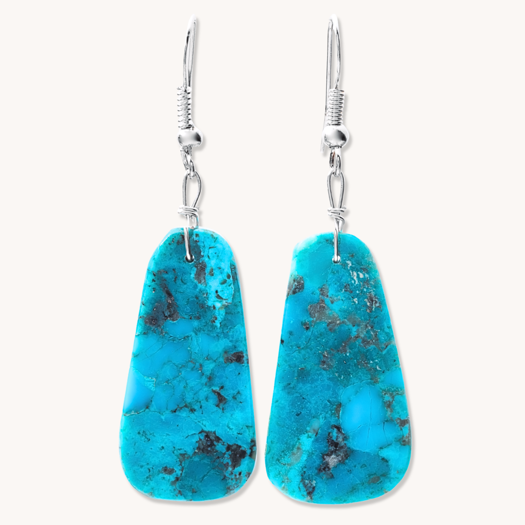 Turquoise Slab Earrings
