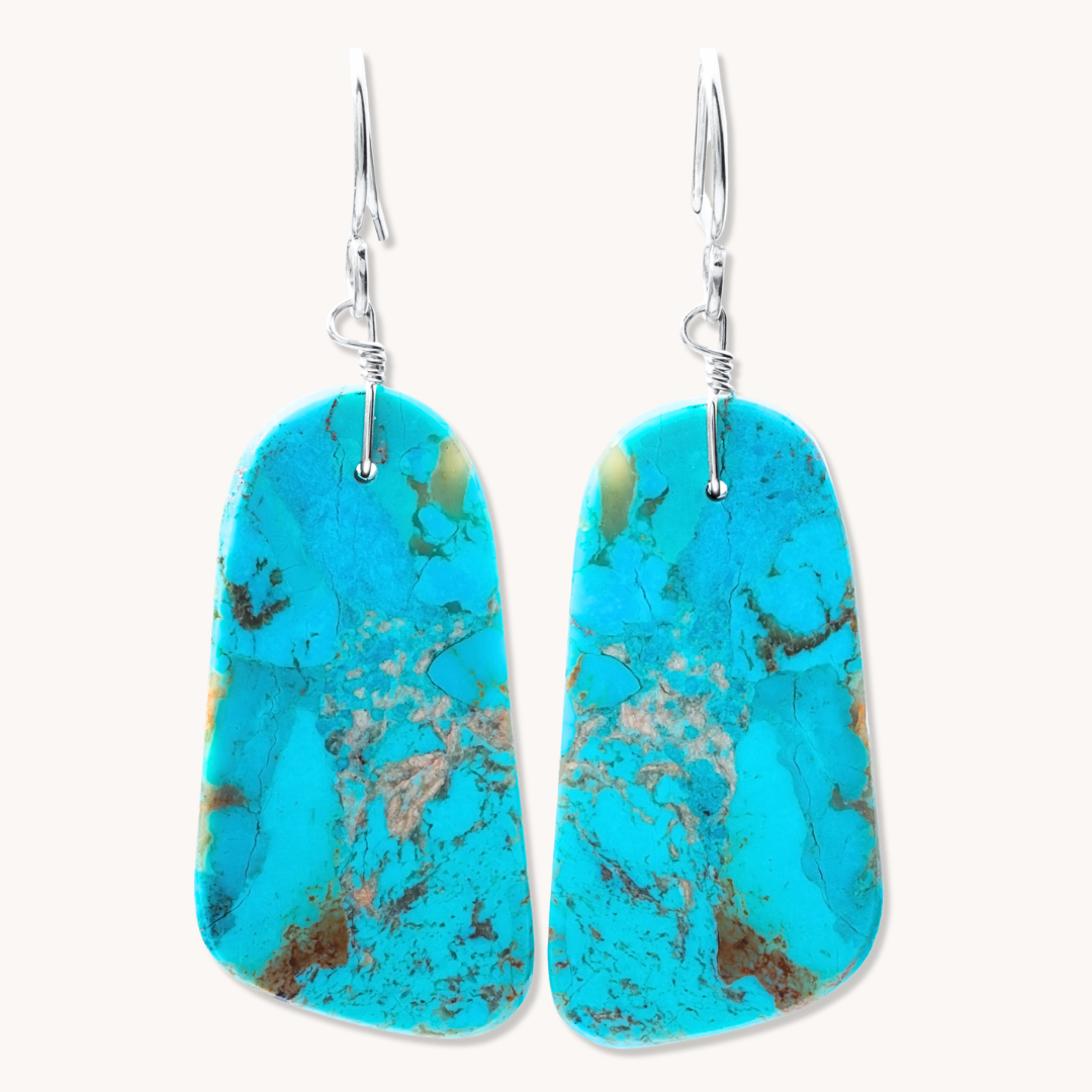 Turquoise Slab Earrings