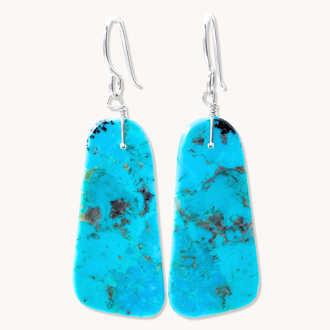 Turquoise Slab Earrings