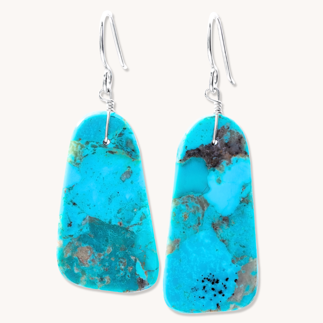 Turquoise Slab Earrings
