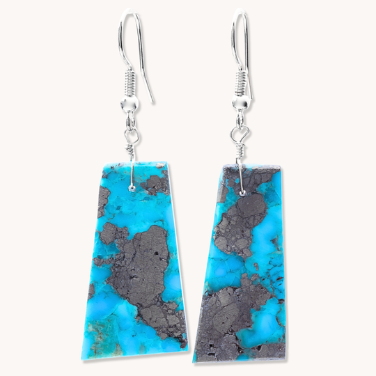 Turquoise Slab Earrings