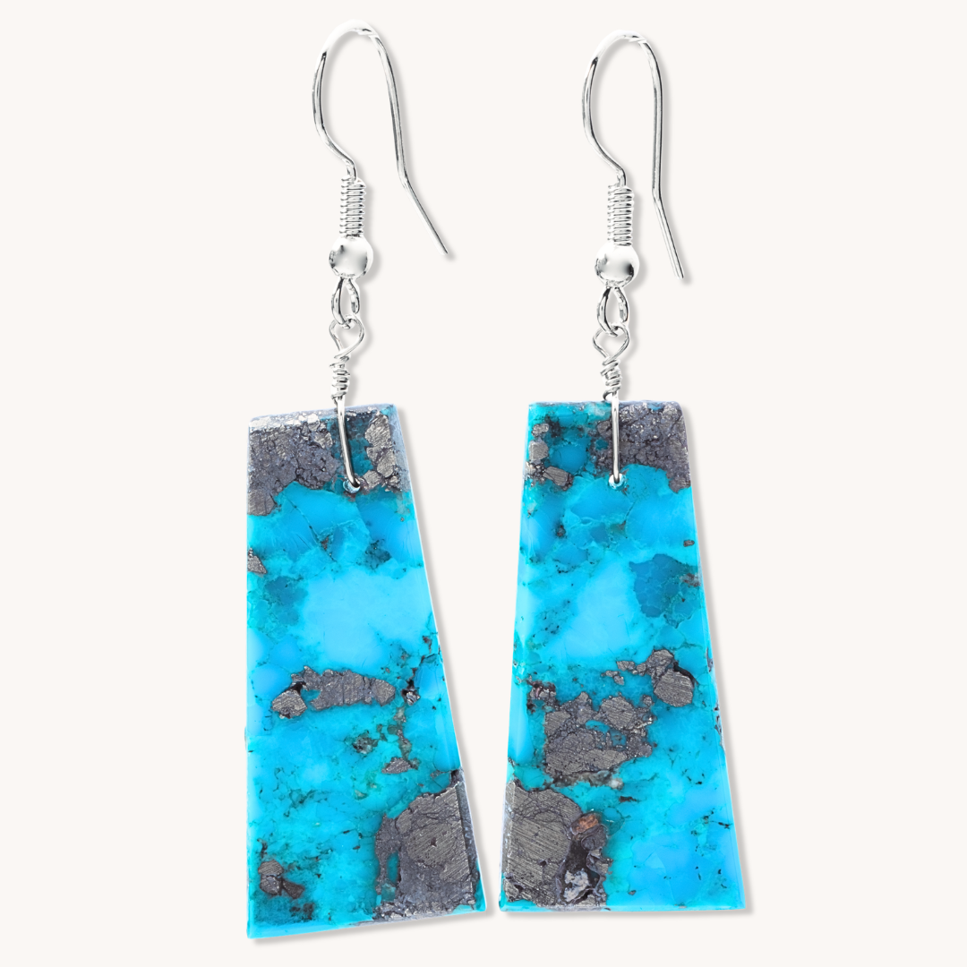 Turquoise Slab Earrings