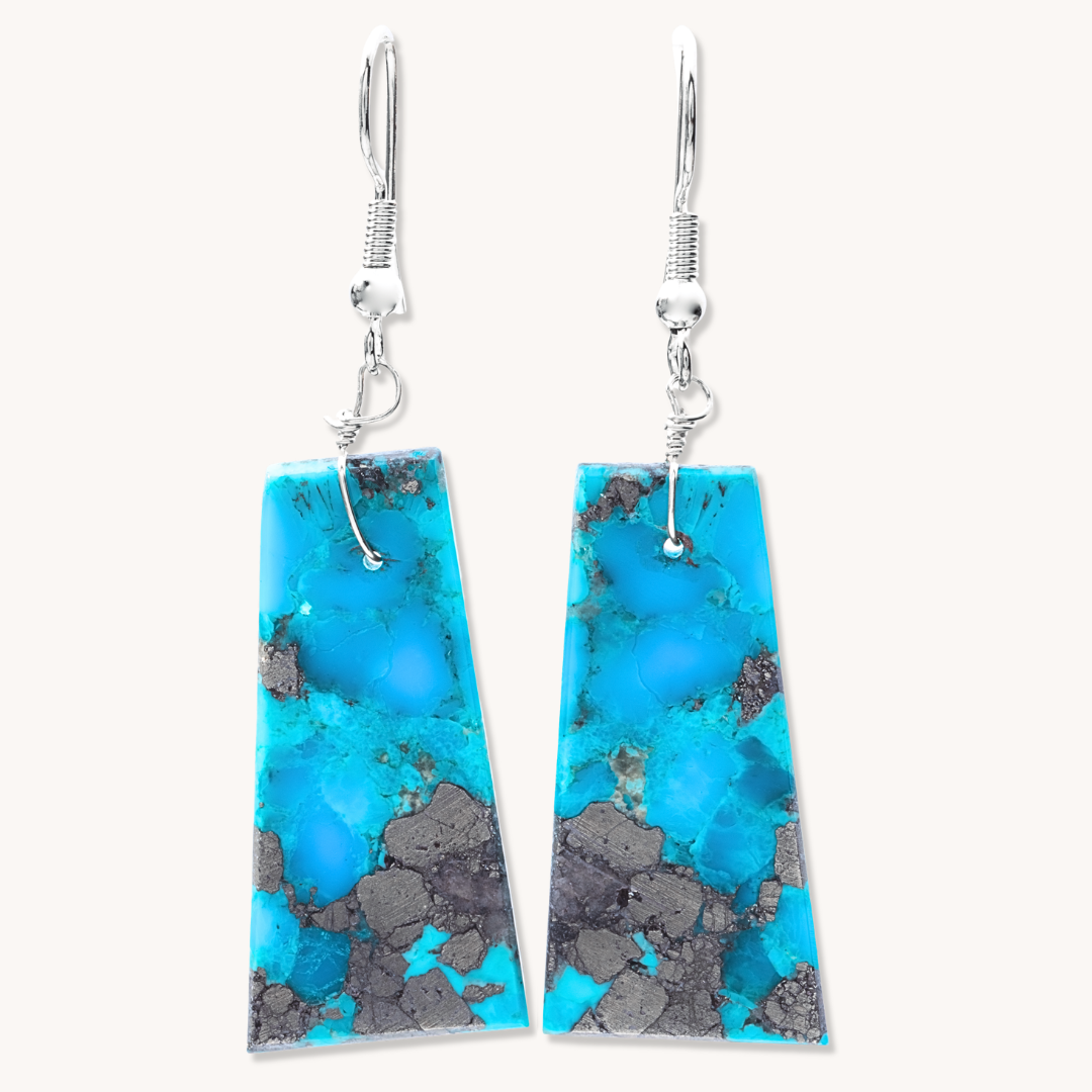 Turquoise Slab Earrings