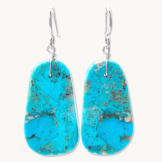 Turquoise Slab Earrings