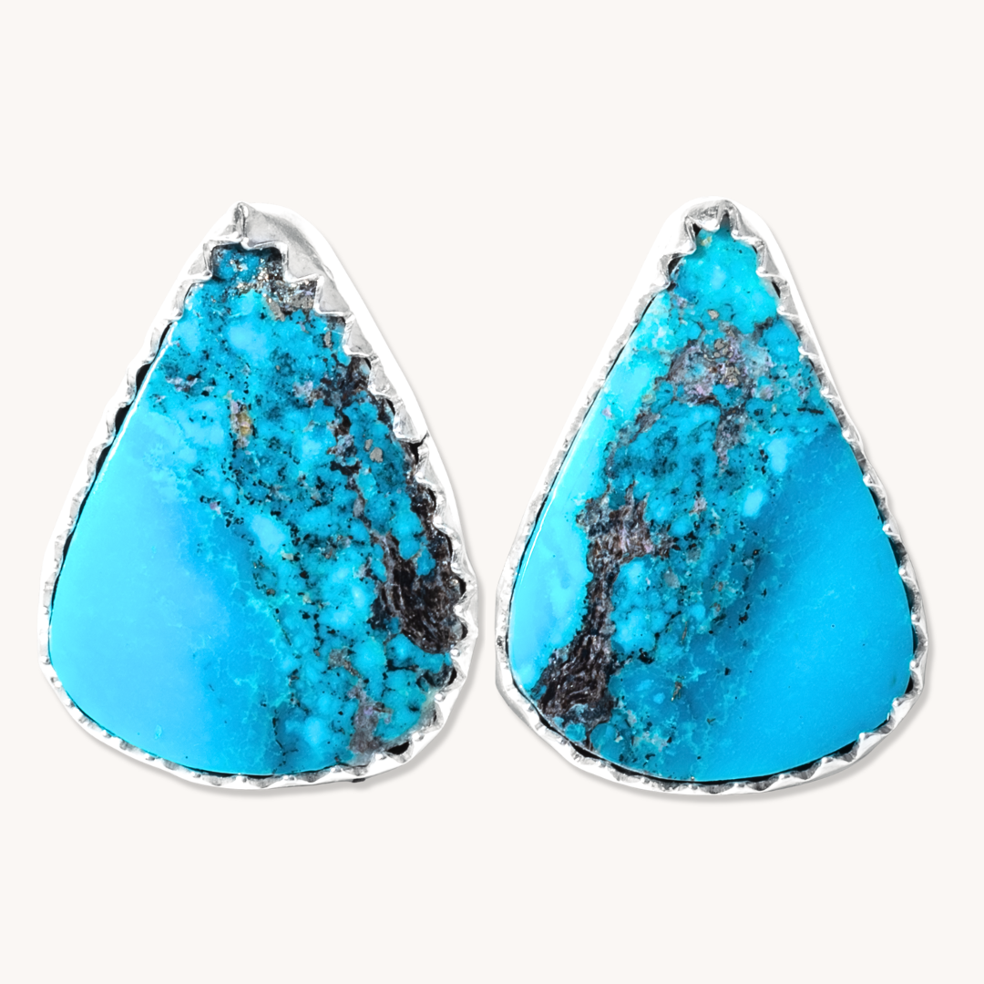 Simple Turquoise Stud Earrings