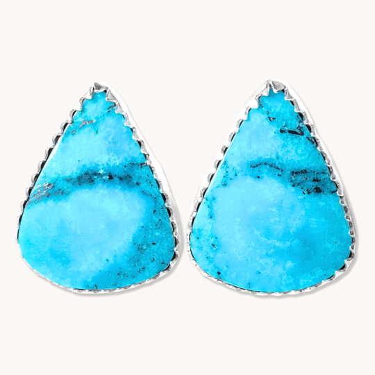 Simple Turquoise Stud Earrings