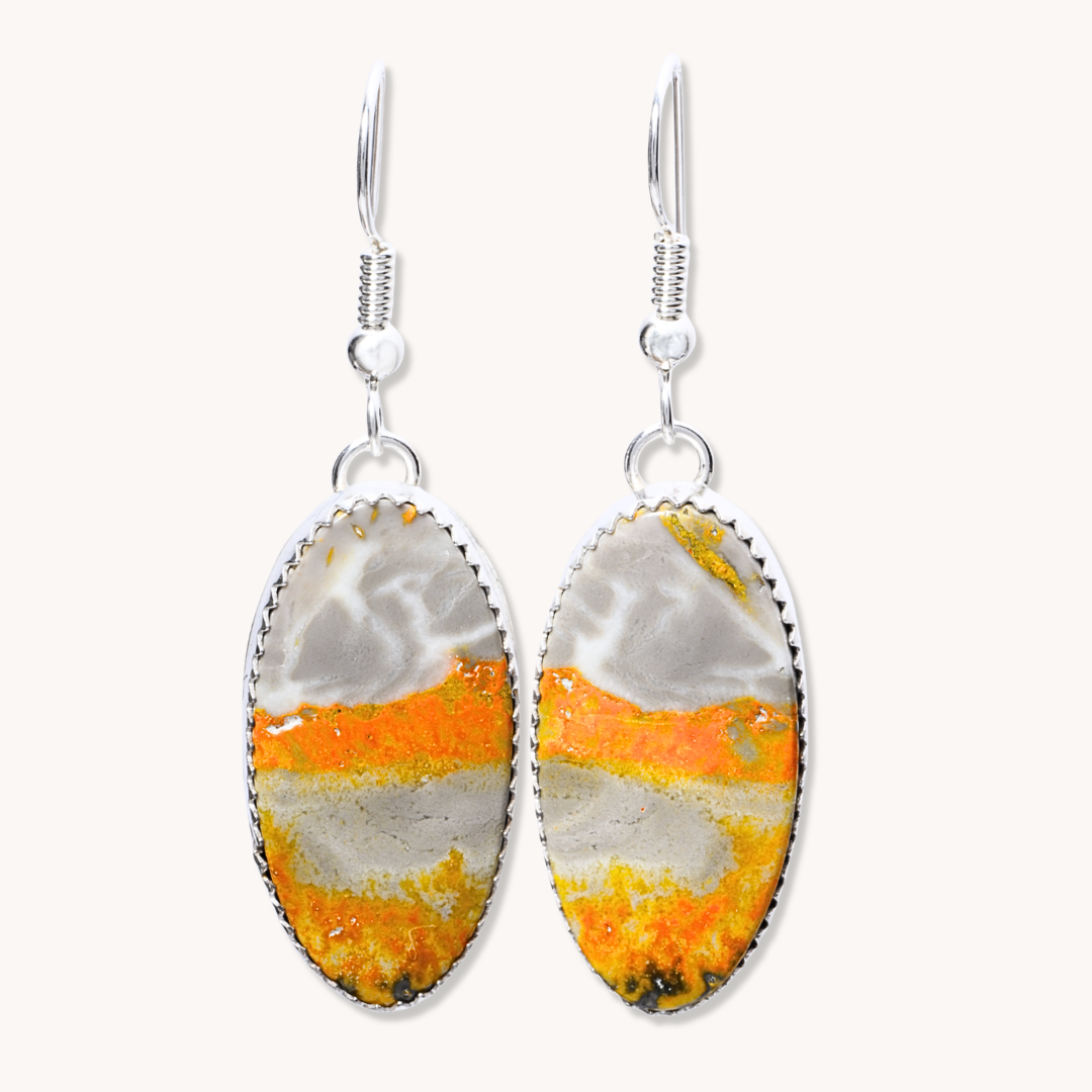 Bumblebee Jasper Dangle Earrings