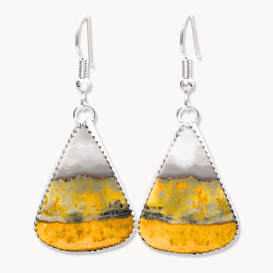 Bumblebee Jasper Dangle Earrings