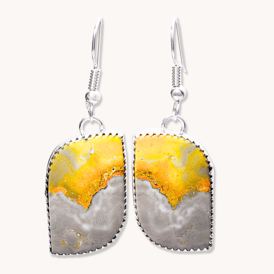 Bumblebee Jasper Dangle Earrings