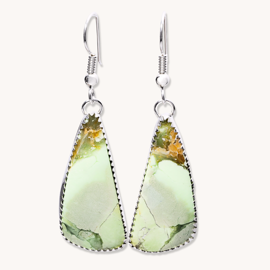 Lemon Chrysoprase Dangle Earrings