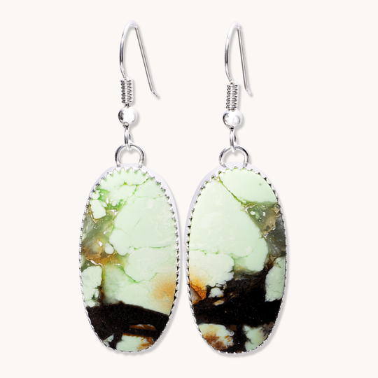 Lemon Chrysoprase Dangle Earrings