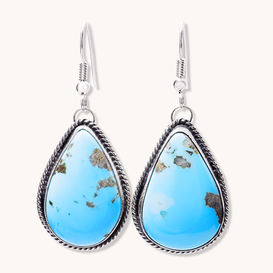 Teardrop Turquoise Dangle Earrings