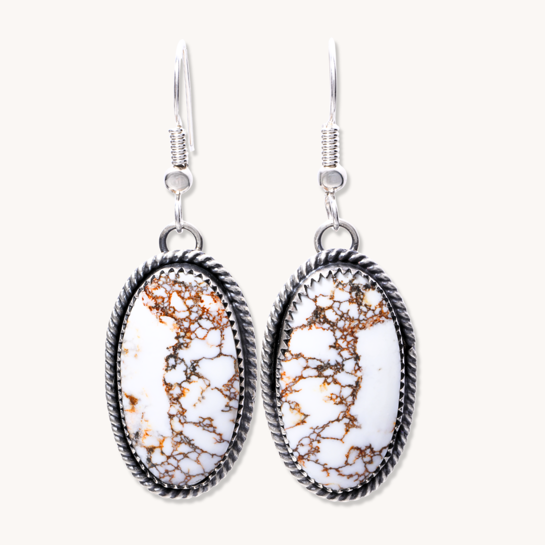 Wild Horse Magnesite Dangle Earrings