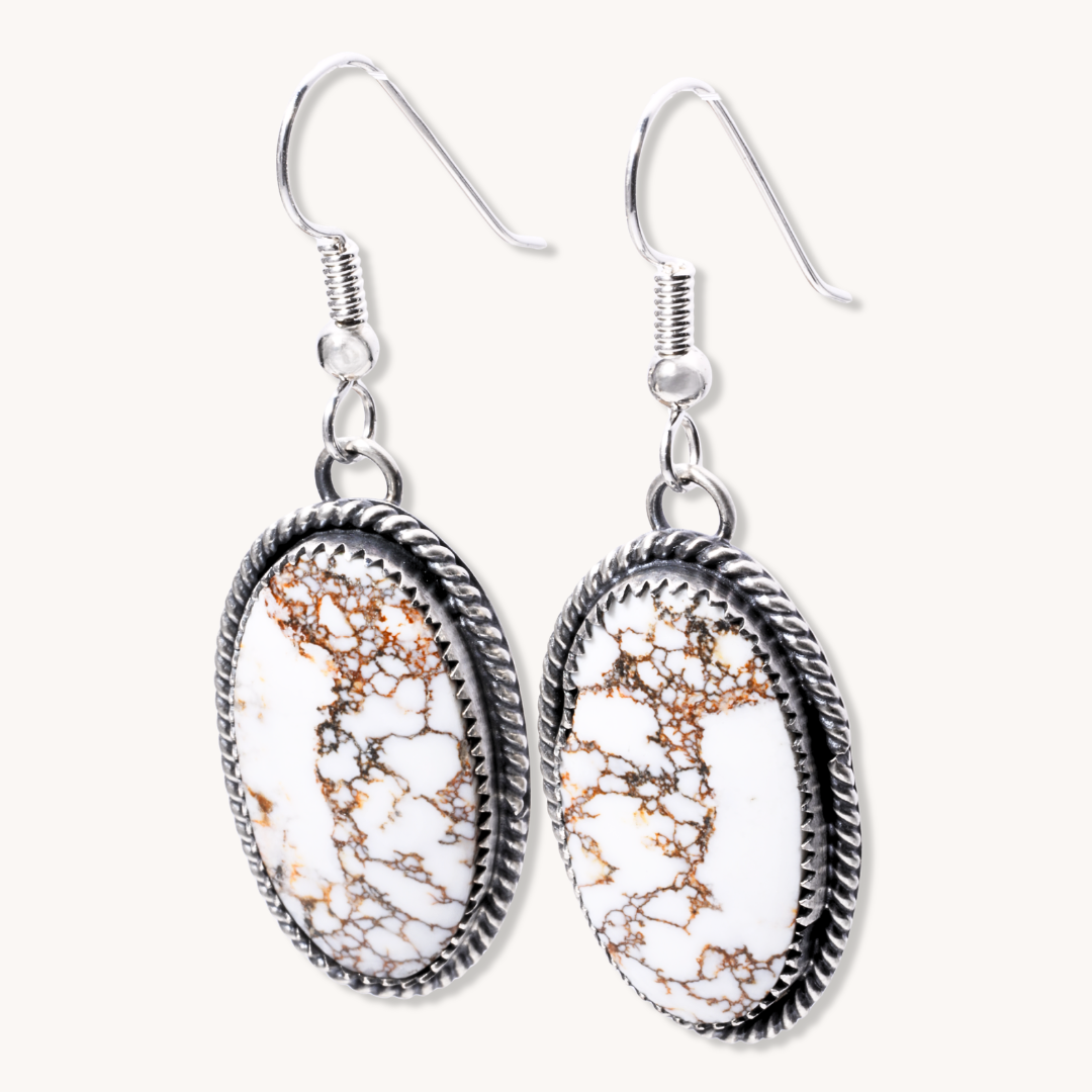 Wild Horse Magnesite Dangle Earrings