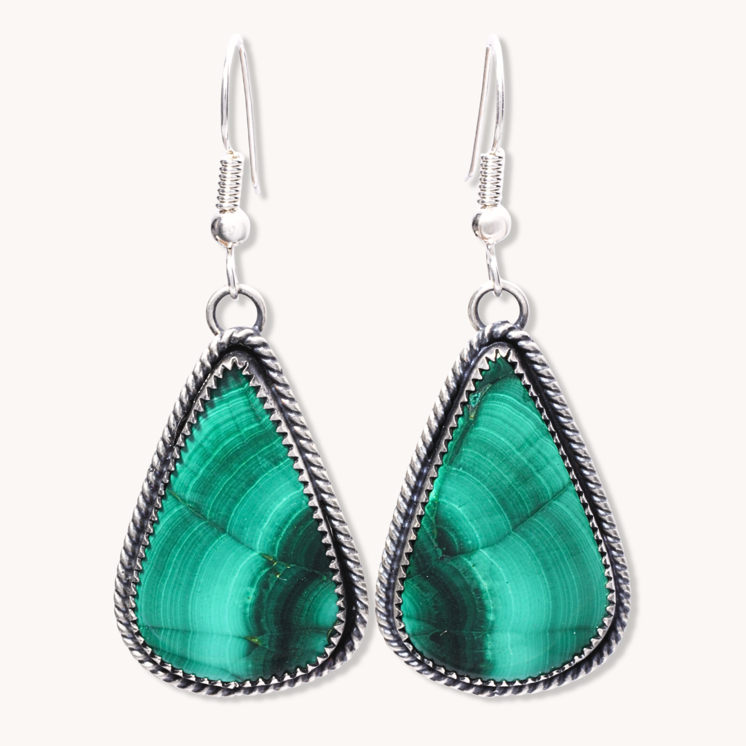 Malachite Dangle Earrings