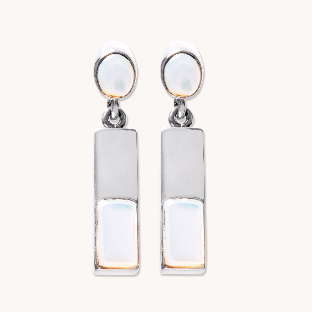 Mother of Pearl Inlay Drop Earrings