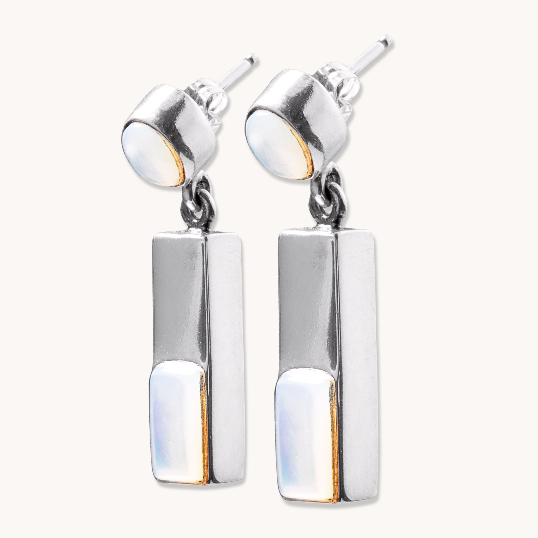 Mother of Pearl Inlay Drop Earrings