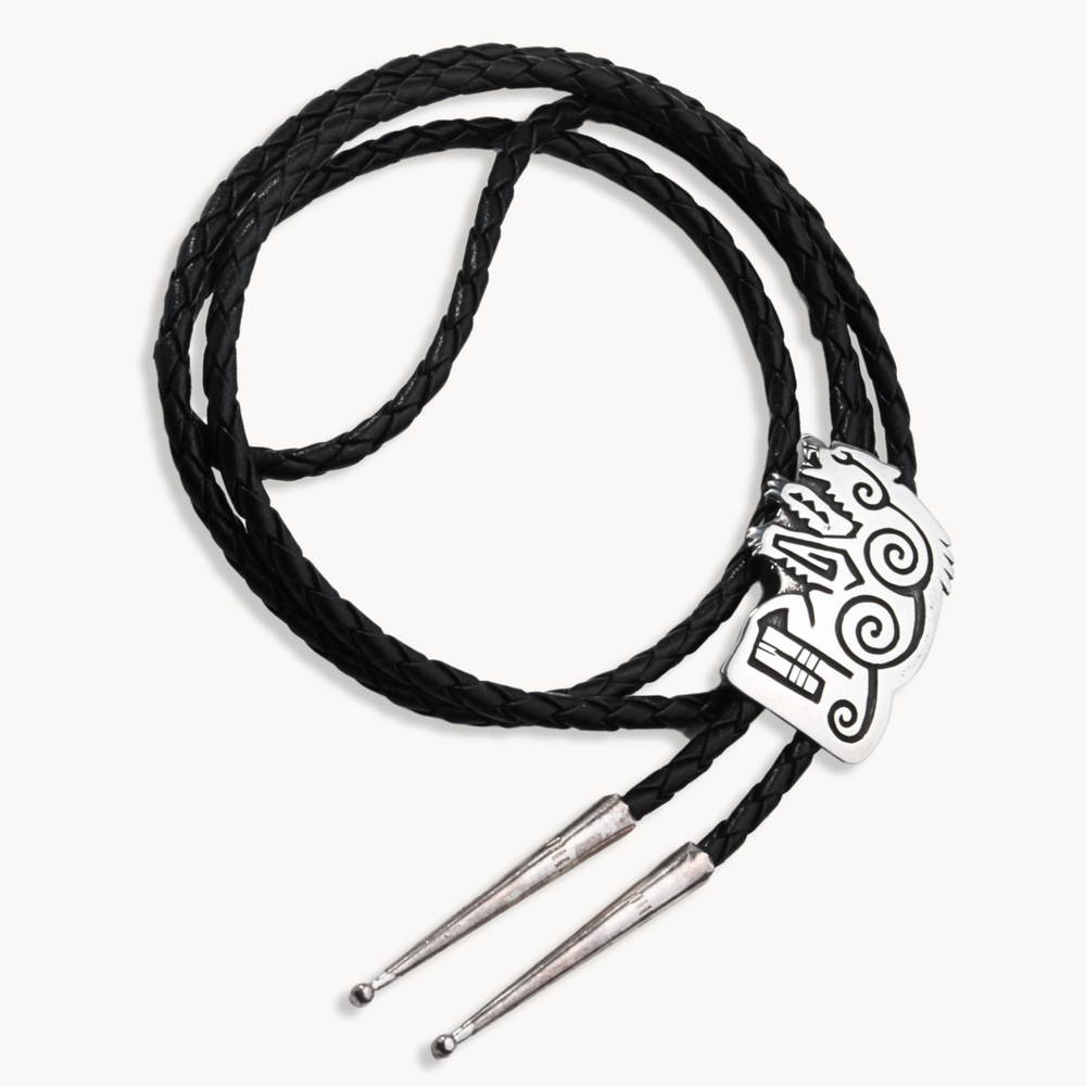 Overlay Bear Bolo Tie