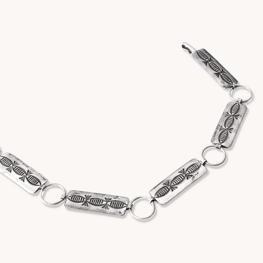 Vintage Silver Link Concho Belt