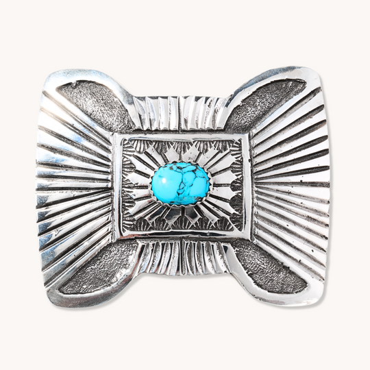 Handcrafted Turquoise Belt Buckle