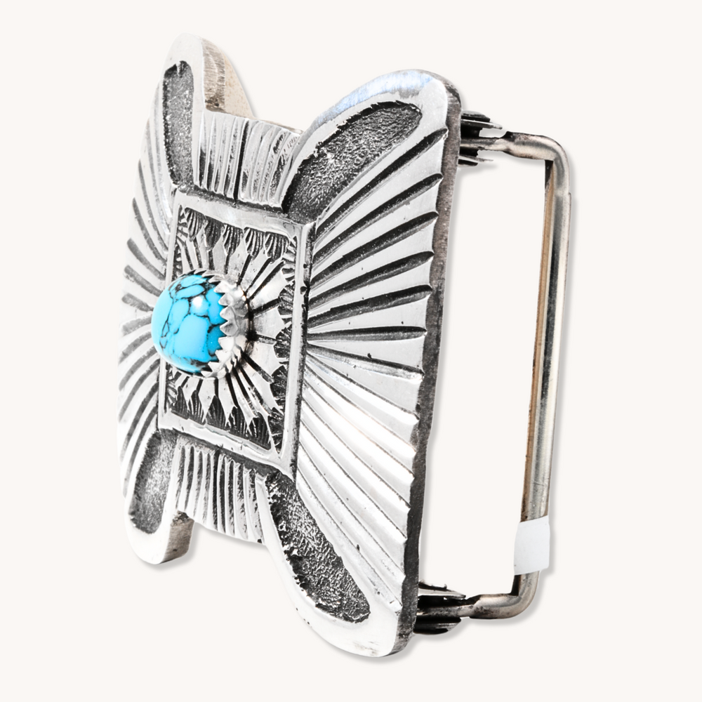 Handcrafted Turquoise Belt Buckle
