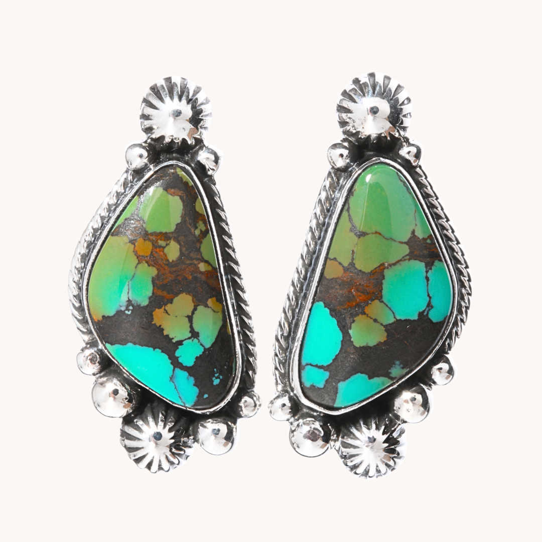 Statement Turquoise Post Earrings