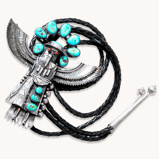 Vintage Pueblo Kachina Bolo Tie