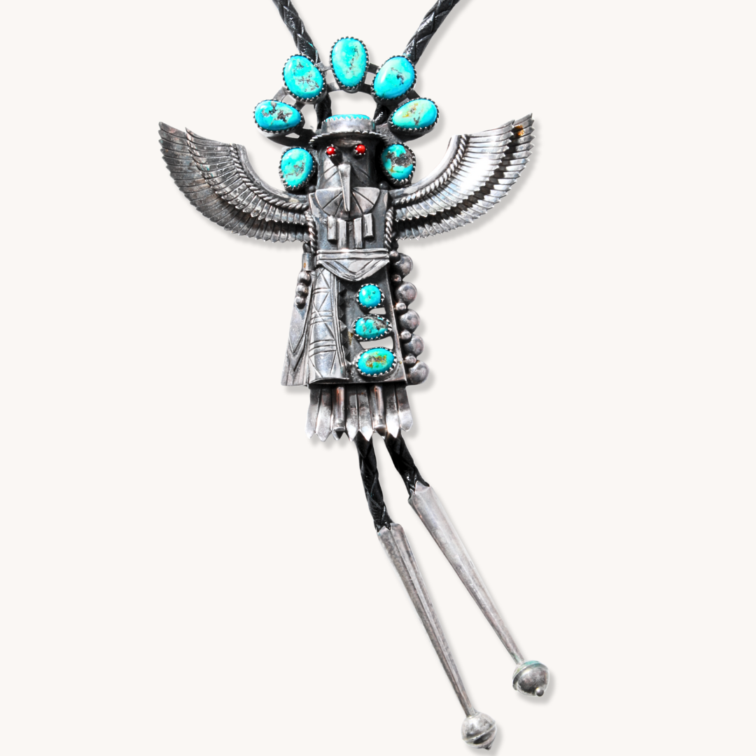 Vintage Pueblo Kachina Bolo Tie