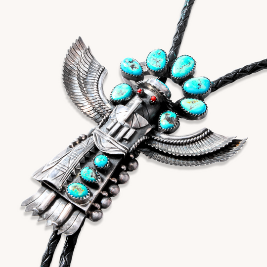 Vintage Pueblo Kachina Bolo Tie