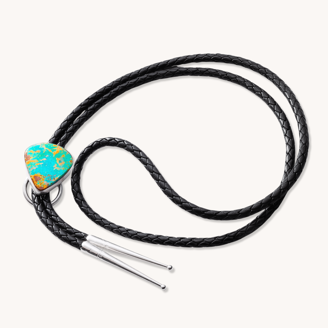 Phil Secatero Navajo Turquoise Bolo Tie