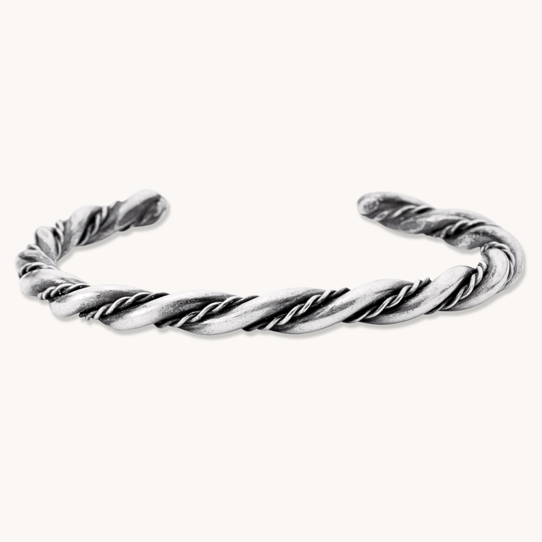 Handcrafted Sterling Silver Twist Wire Bracelet