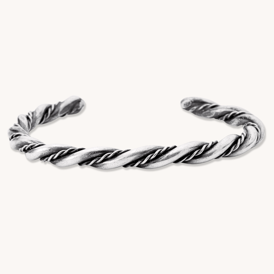 Handcrafted Sterling Silver Twist Wire Bracelet