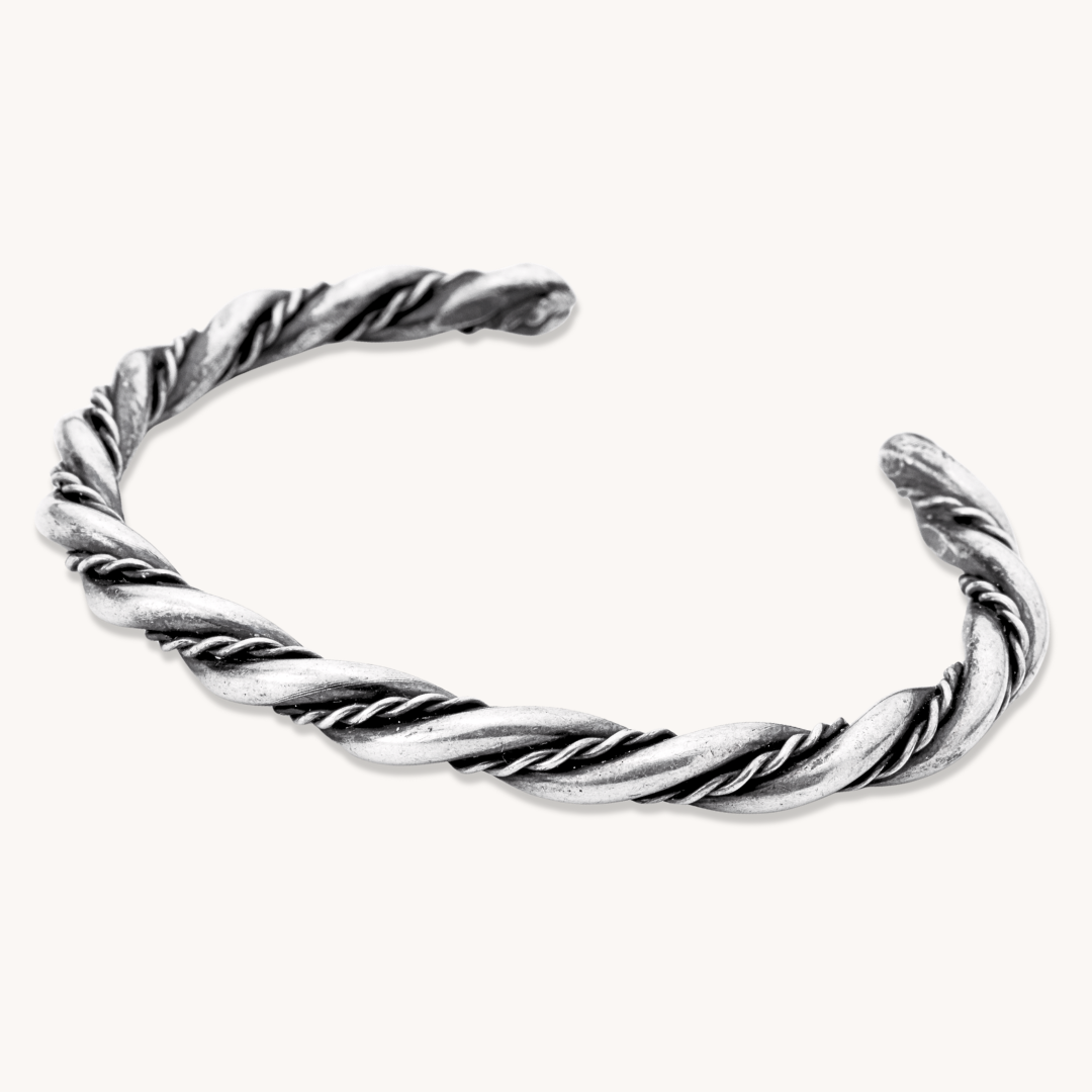 Handcrafted Sterling Silver Twist Wire Bracelet