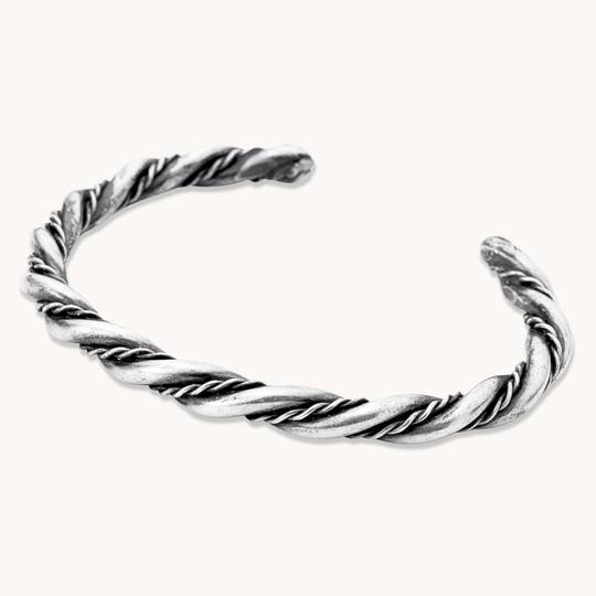 Handcrafted Sterling Silver Twist Wire Bracelet