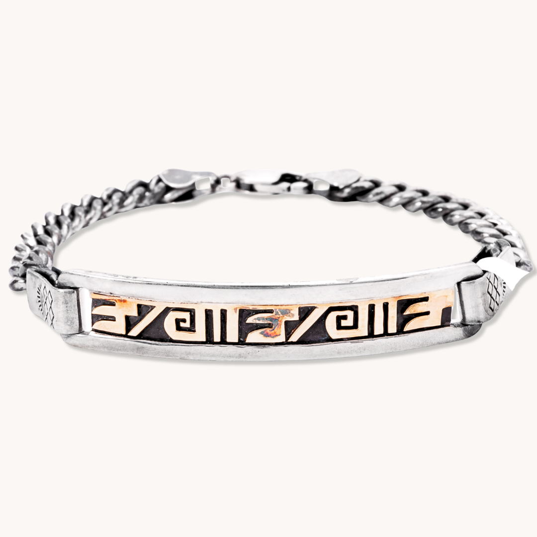 Chain Bracelet with 14k Gold Overlay