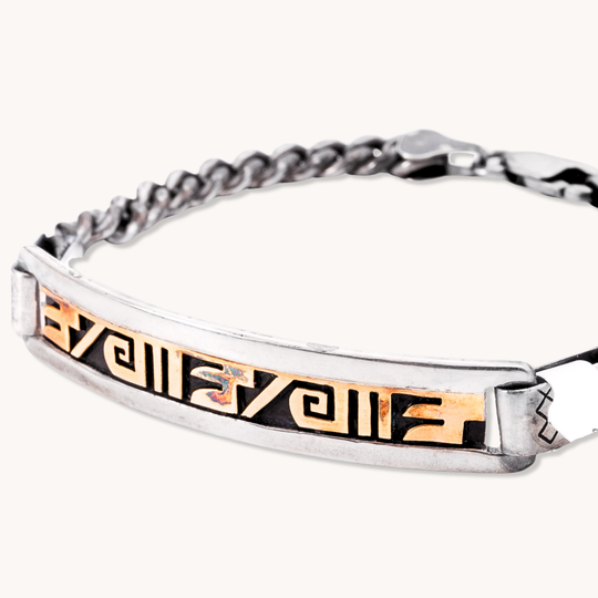 Chain Bracelet with 14k Gold Overlay